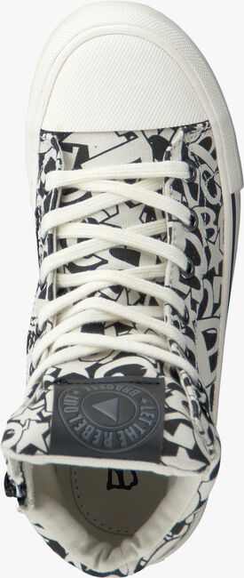 Witte BRAQEEZ Lage sneakers PRINT BLACK/WHITE - large