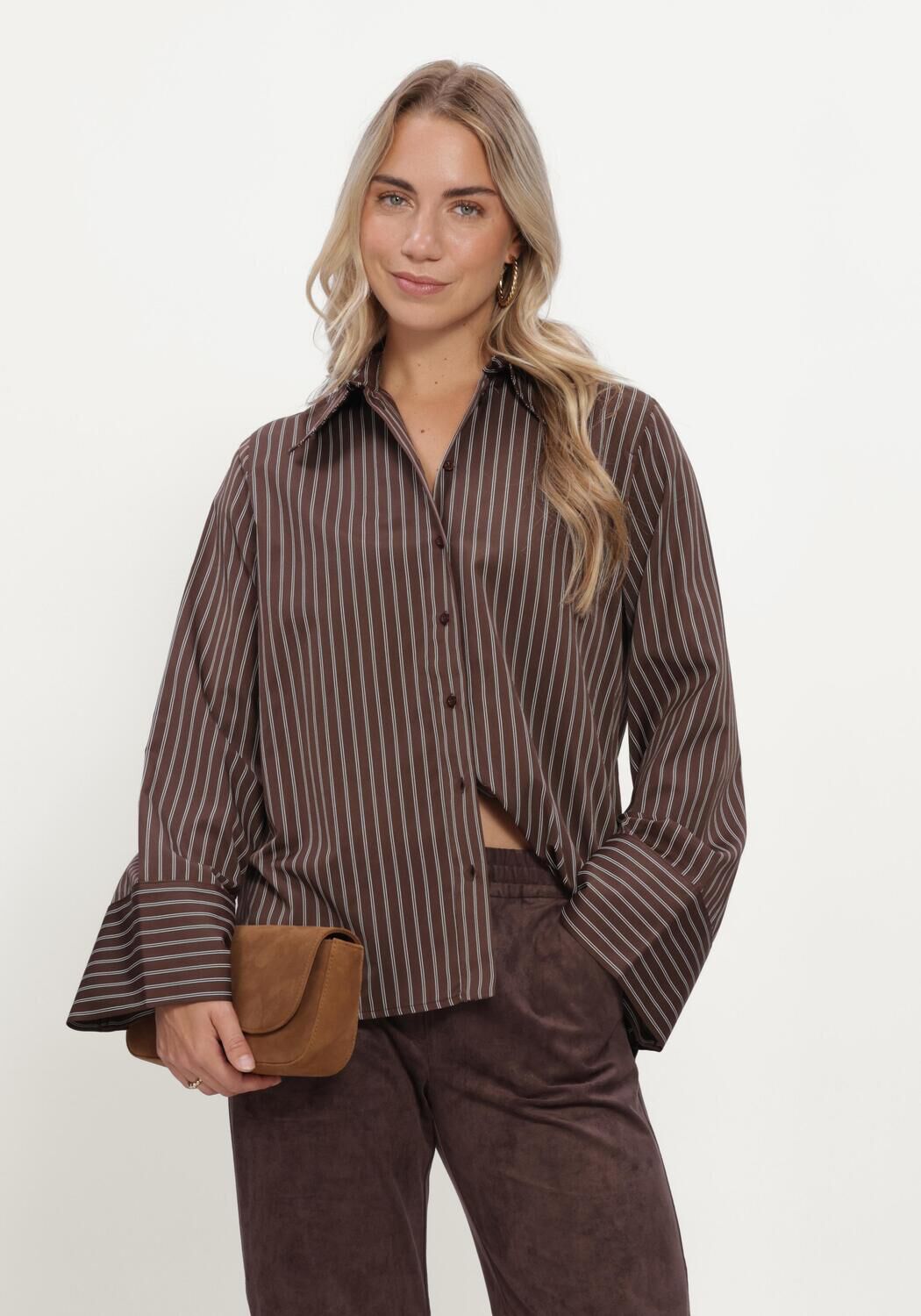 Bruine SIMPLE Blouses WV-COTT-PL-PIN-26-3 - large