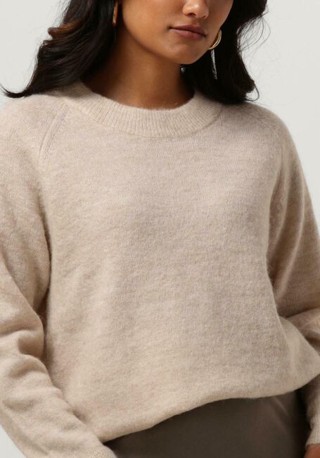 Beige SELECTED FEMME Trui LULU LS KNIT O-NECK B - large