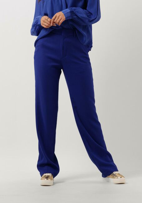 Blauwe SCOTCH & SODA Wijde broek HAILEY - HIGH-RISE STRAIGHT LEG TROUSERS - large
