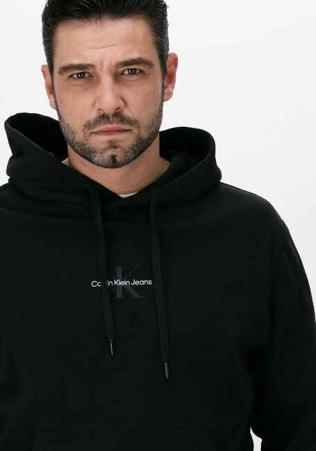 Zwarte CALVIN KLEIN Sweater MONOGRAM LOGO HOODIE - large