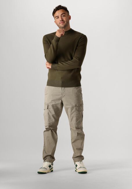 Groene DSTREZZED Trui FELL MOCK NECK - large