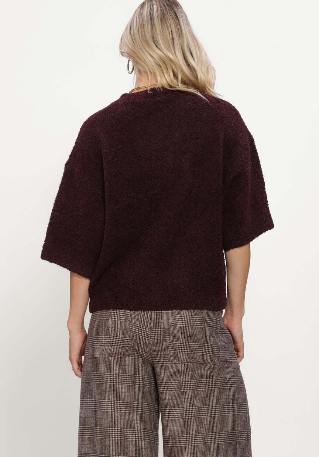 Bordeaux STUDIO AR Trui JESSICA BOUCLE KNIT - large