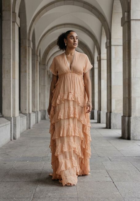 Perzik MES DEMOISELLES Maxi jurk CHARLOTTE - large