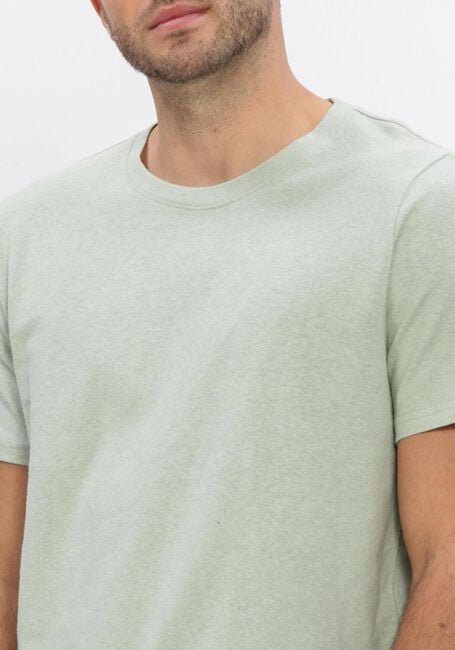 Groene SELECTED MEN T-shirt SLHADAM LINEN BLEND SS TEE NOOS - large