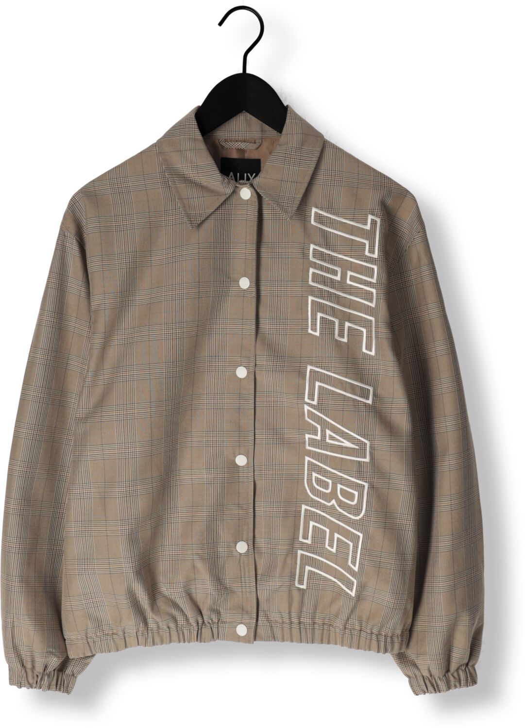 ALIX THE LABEL Dames Jassen Ladies Woven Check Bomber Camel