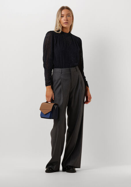 Blauwe SCOTCH & SODA Blouses MOCK NECK TOP WITH OPEN BACK DETAIL - large