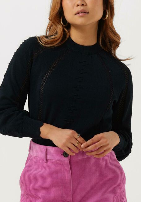 Donkerblauwe OBJECT Trui KALINA L/S KNIT PULLOVER - large