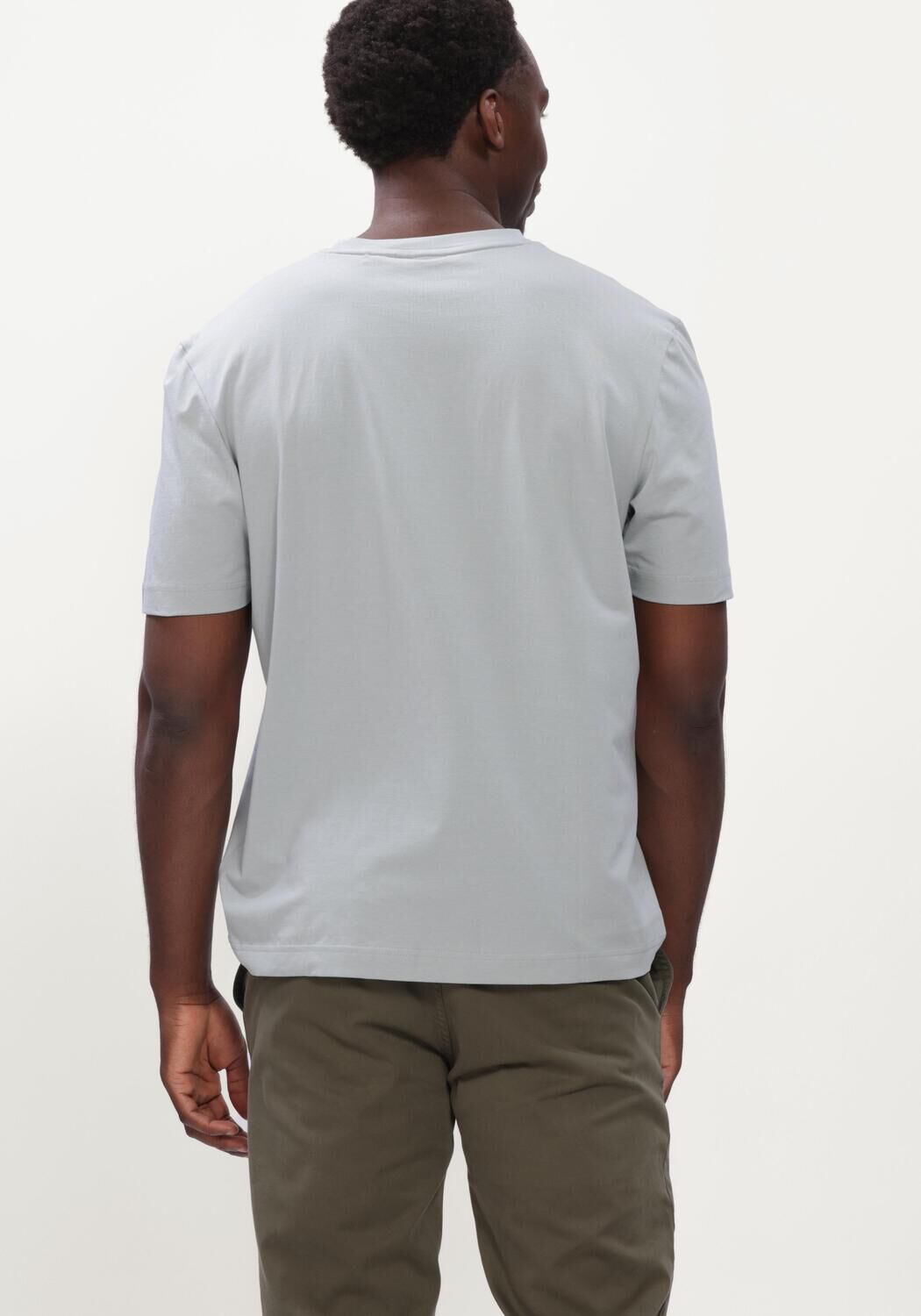 Lichtgrijze BOSS ORANGE Polo TCHUP - large