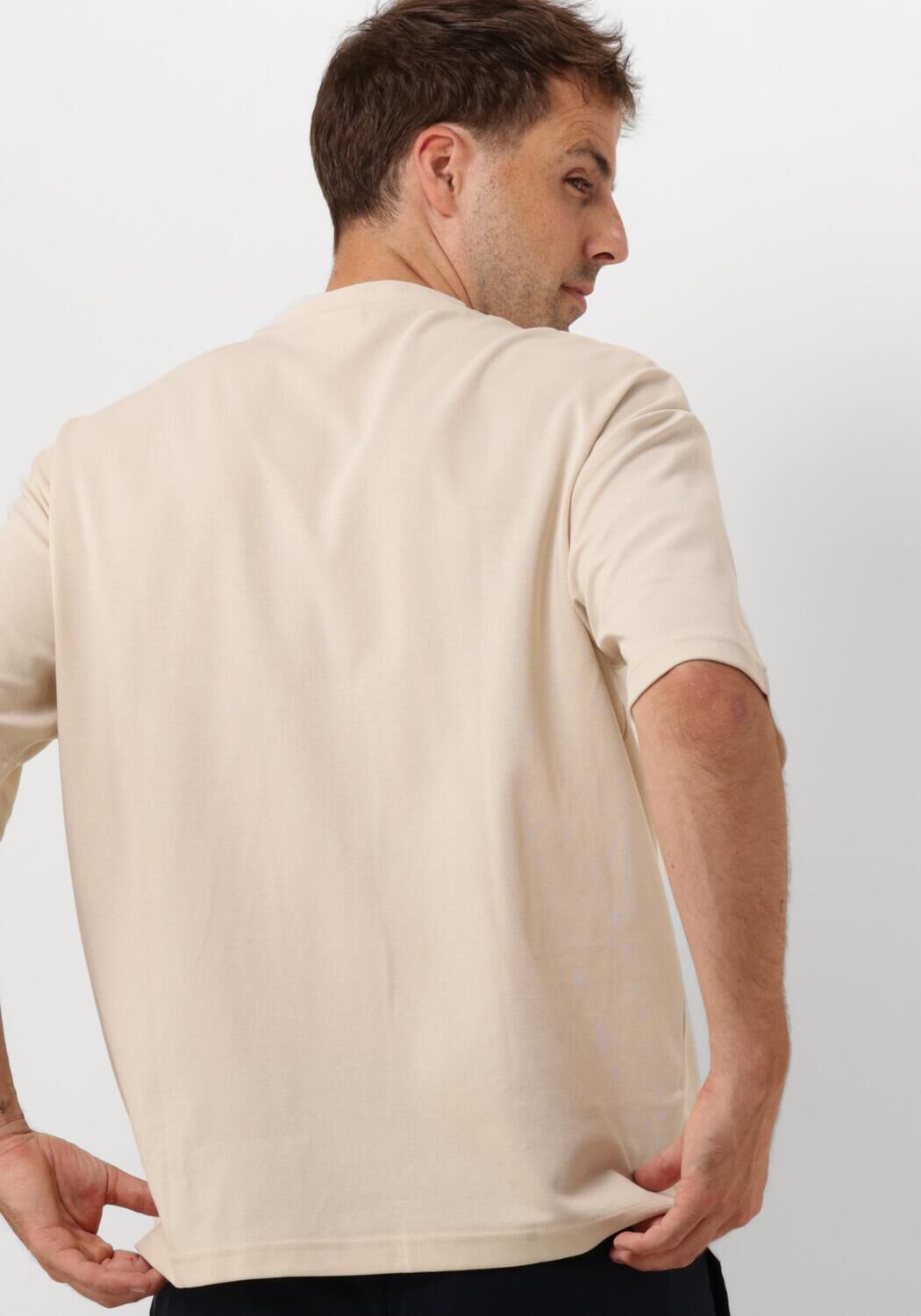 SELECTED HOMME Heren Polo's & T-shirts Slhlooseoscar Ss O-neck Tee Noos Beige