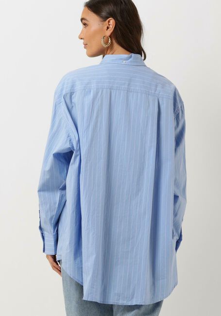 Blauwe TOMMY JEANS Blouses TJW SUPER OVERSIZED STRIPE SHIRT - large