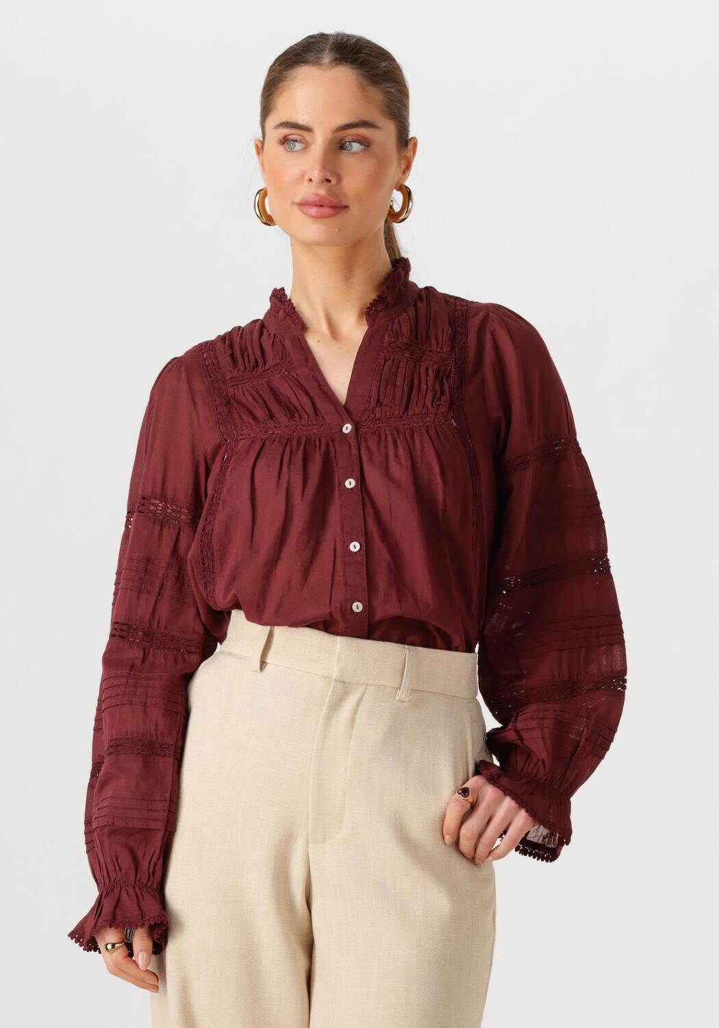 NEO NOIR Dames Blouses Lyla S Voile Blouse Bordeaux