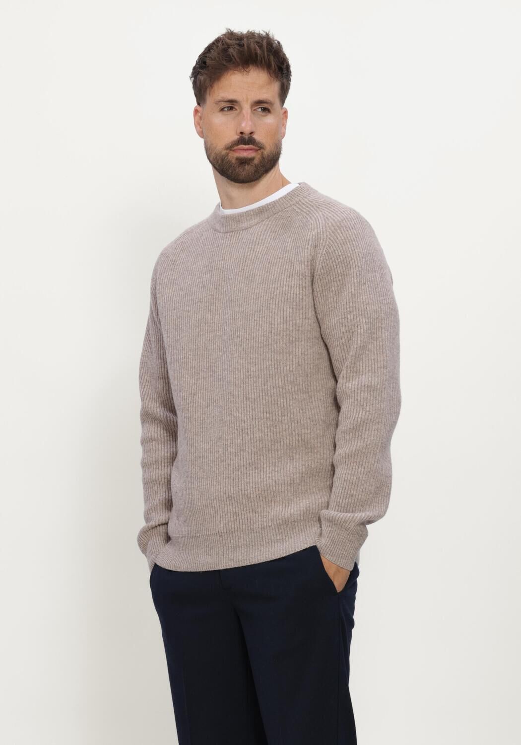Beige RESTER&Ouml;DS Trui RTMICHAEL PULLOVER - large