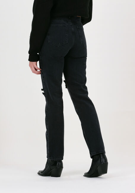 Zwarte NA-KD Straight leg jeans DESTROYED STRAIGHT DENIM - large