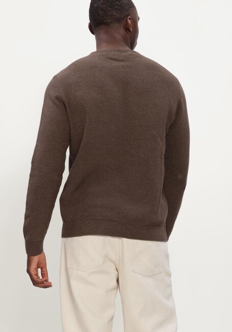 Bruine SELECTED MEN Trui SLHROSS LS KNIT STRUCTURE CREW NECK NOOS - large