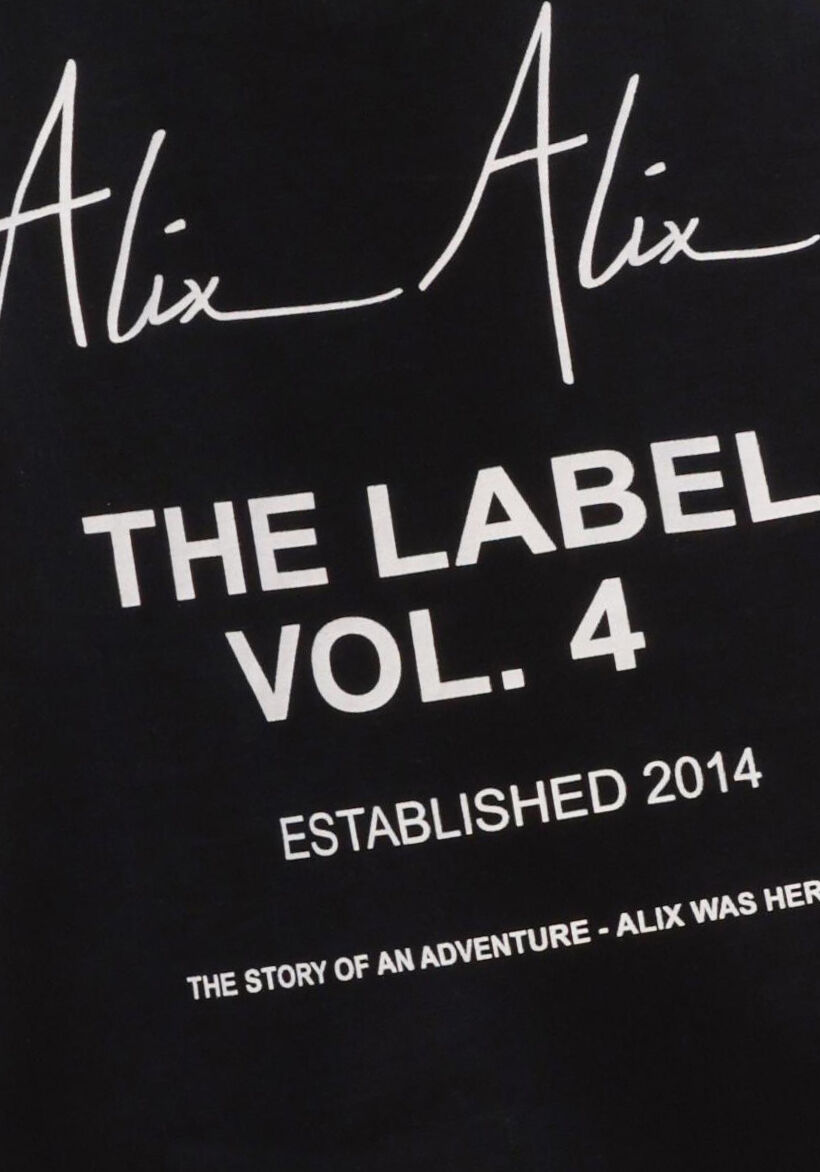 Zwarte ALIX THE LABEL T-shirt LADIES KNITTED BULL T-SHIRT - large