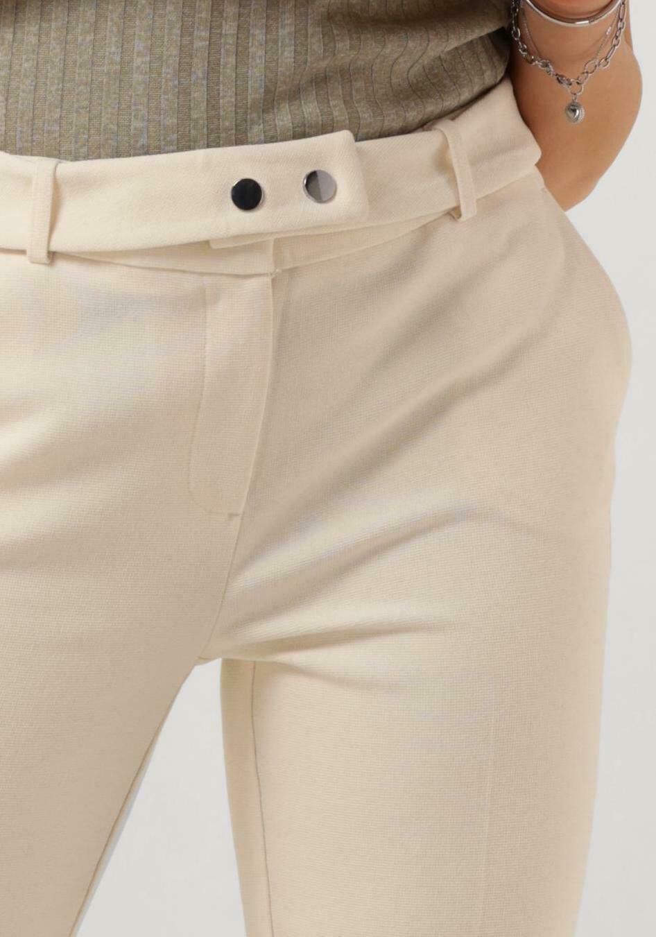 AAIKO Dames Broeken Flarene Vis 420 Ecru