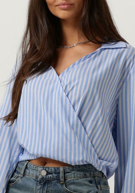 Blauwe ANOTHER LABEL Blouse ELSIE TOP L/S - large
