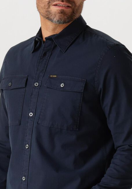 Blauwe PME LEGEND Casual overhemd LONG SLEEVE SHIRT LIGHT GD POPLIN STRETCH - large