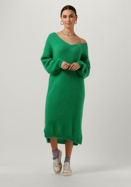 Groene AMERICAN DREAMS Midi jurk SILJA DRESS - large