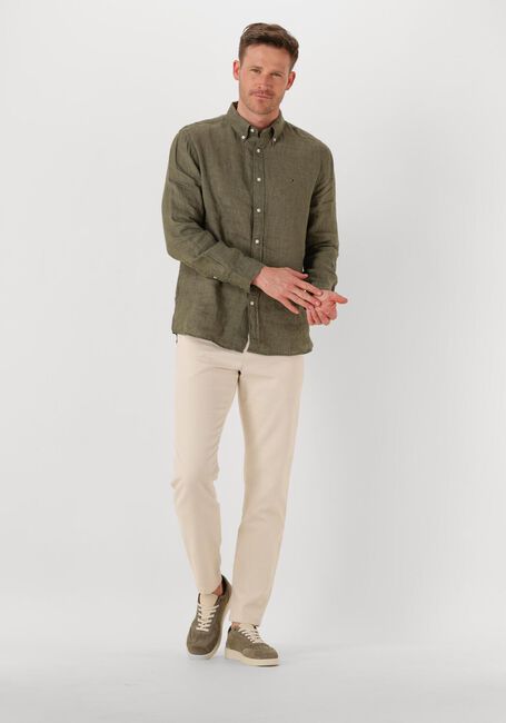Groene TOMMY HILFIGER Casual overhemd PIGMENT DYED LI SOLID RF SHIRT - large