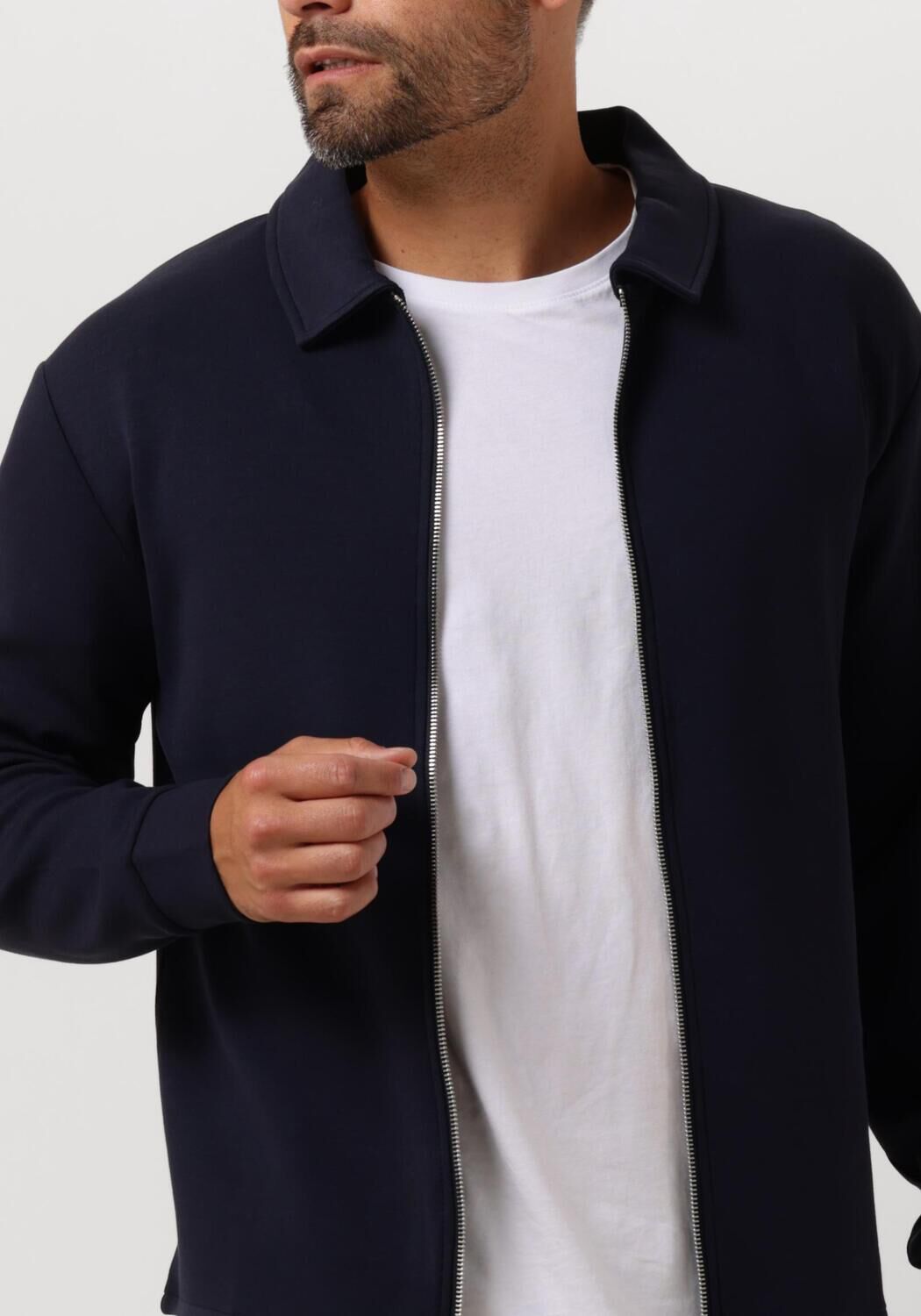 SELECTED HOMME Heren Truien & Vesten Slhemanuel Soft Full Zip Sweat Noos Donkerblauw