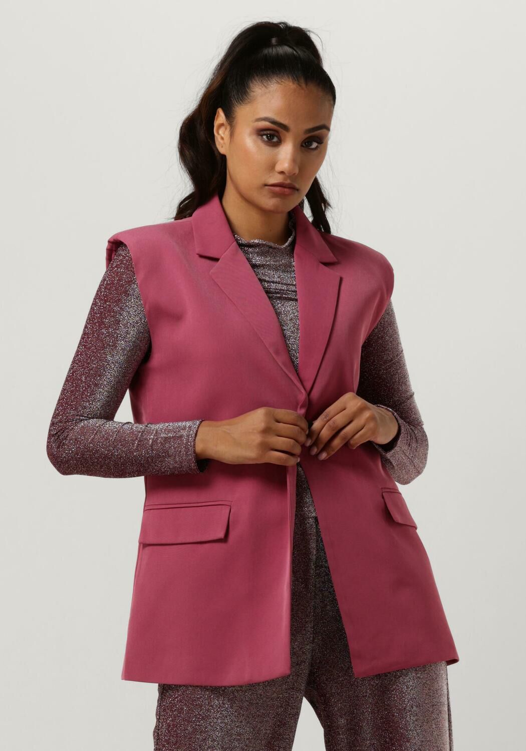 YDENCE Dames Blazers Gilet Lima Roze