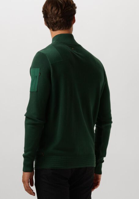 Groene PME LEGEND Trui HALF ZIP COLLAR COTTON KNIT - large