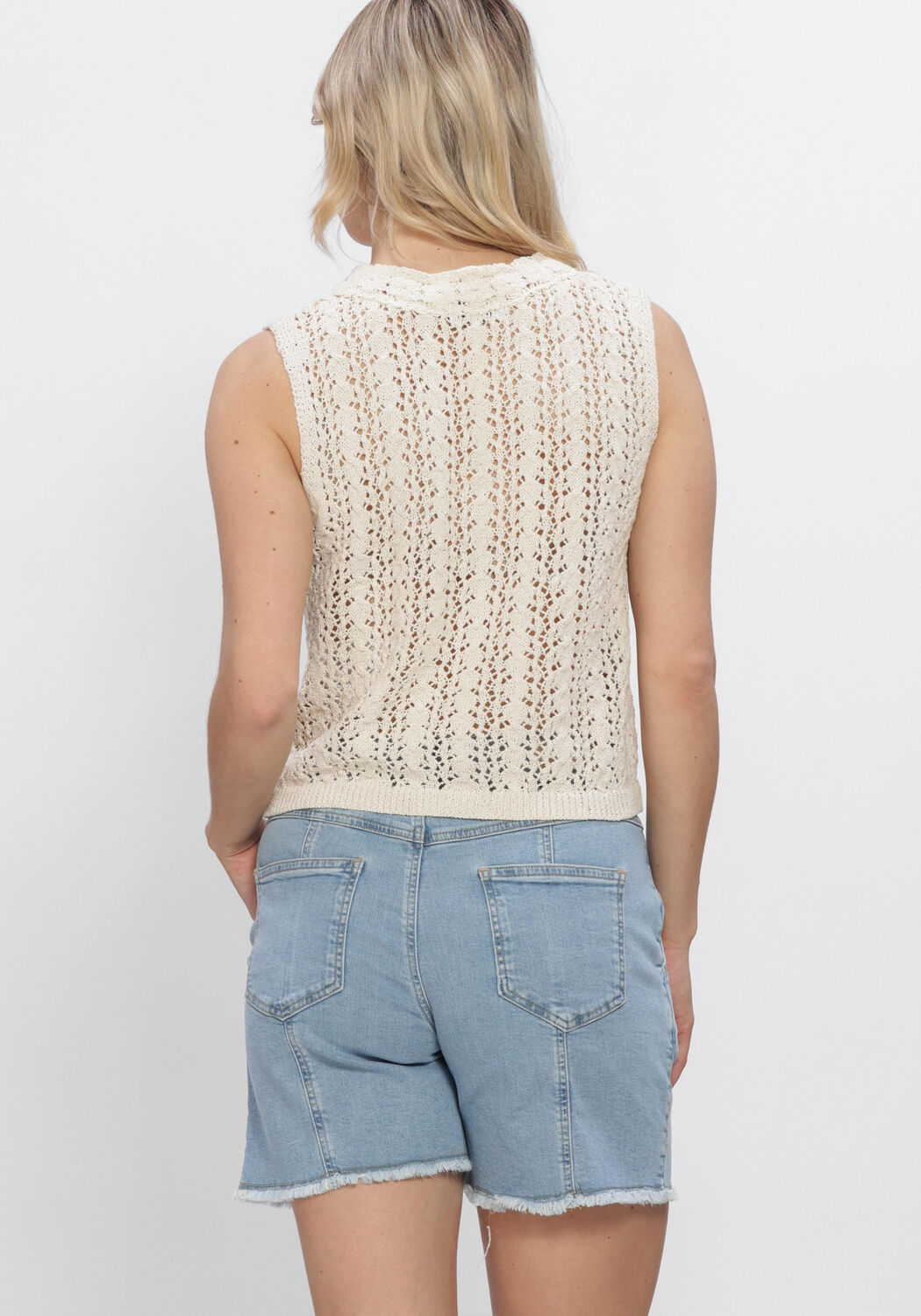 Beige OBJECT Truien/vesten OBJJOLIN S/L RE KNIT TOP - large