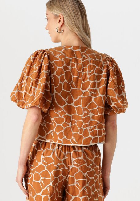 Bruine SCARLETT POPPIES Top KACIE TOP - large