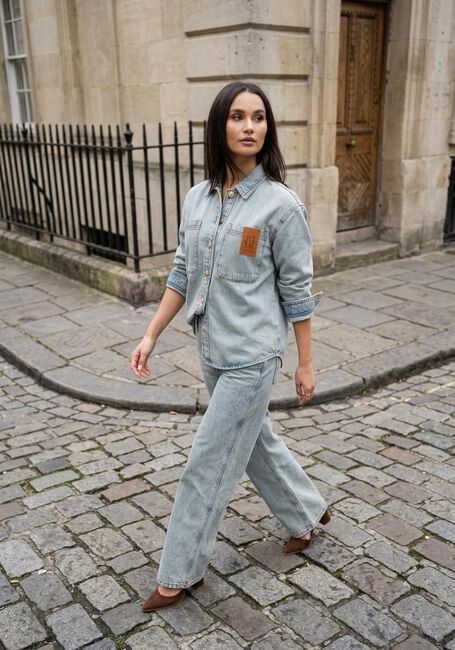 Lichtblauwe JOSH V Wide jeans LOUELLA - large