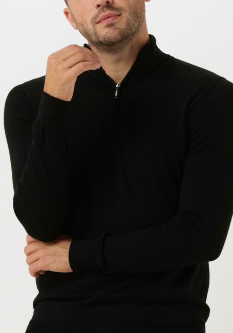 Zwarte PROFUOMO Coltrui PULLOVER HALFZIP - large