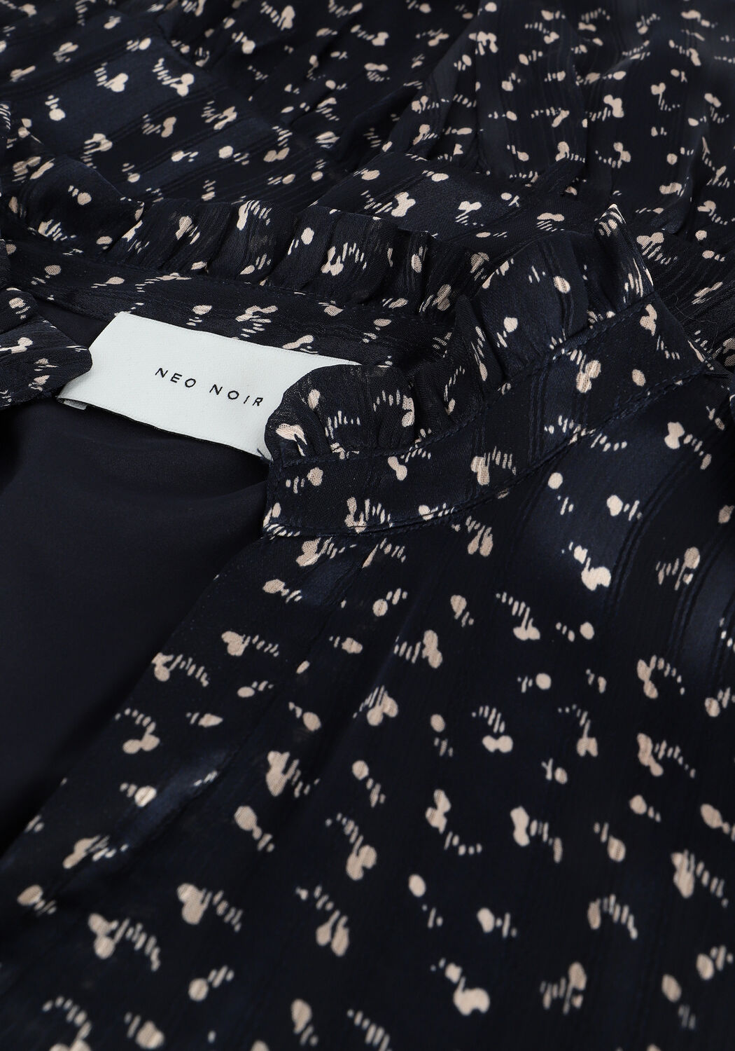 Donkerblauwe NEO NOIR Mini jurk HAILEY SPRAY DOT DRESS - large