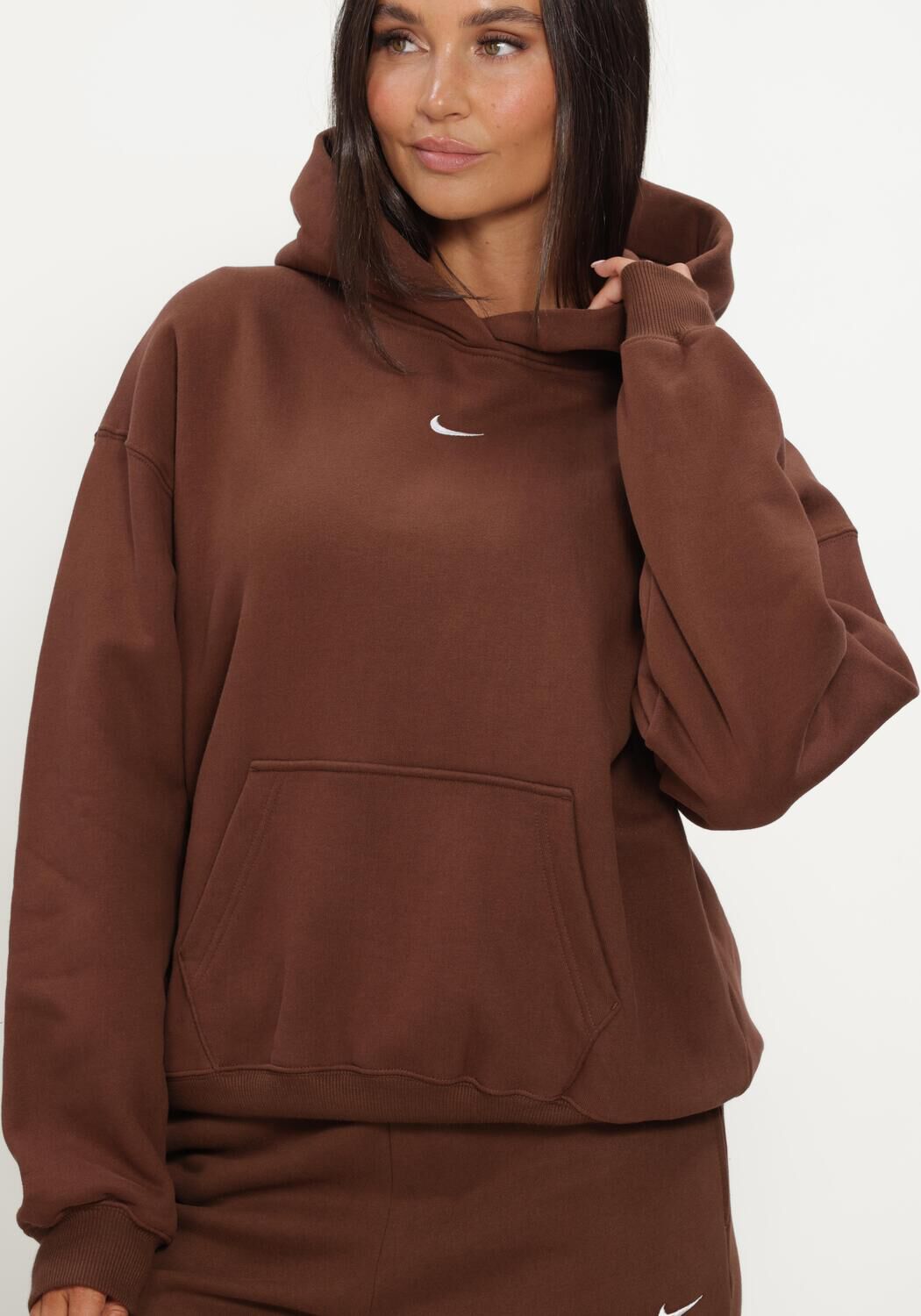Bruine NIKE Sweater NIKE STUDIO FLEECE - large