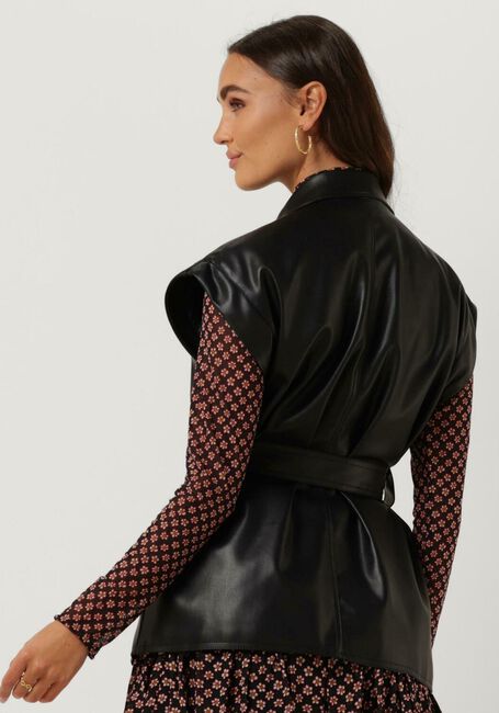 Zwarte NA-KD Gilet BELTED PU VEST - large