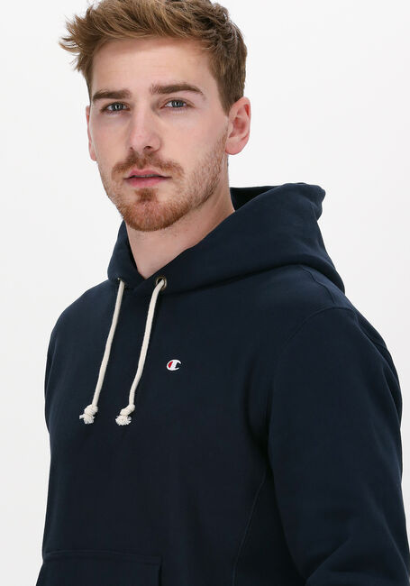 Donkerblauwe CHAMPION Sweater REVERSE WEAVE HOODIE - large