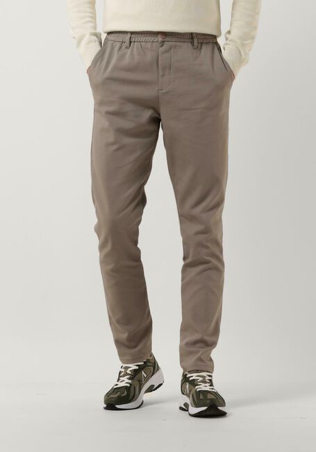 Taupe PUREWHITE Pantalon PANTS WITH SINGLE WELT BACK POCKETS AND ELASTIC WAISTBAND - large