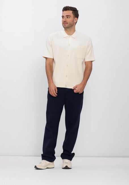 Ecru ANERKJENDT Polo AKVILHELM NEEDLE RIB SS KNIT - large