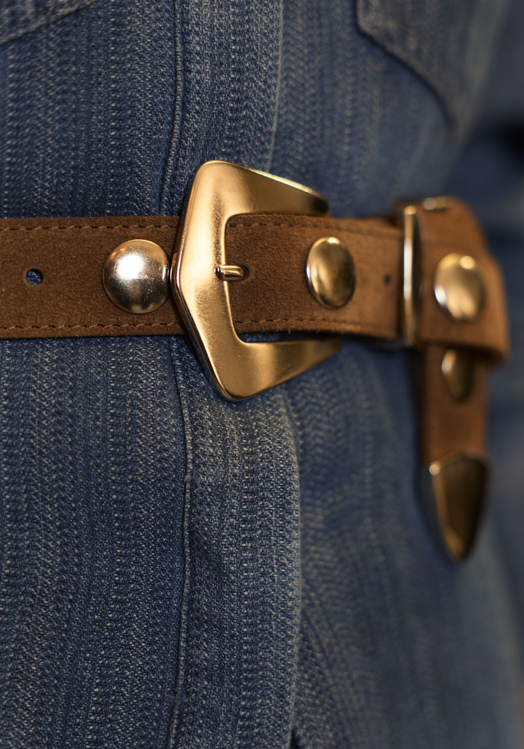 Camel OMODA ATELIER Riem SUEDE BELT X MODEROSA - large