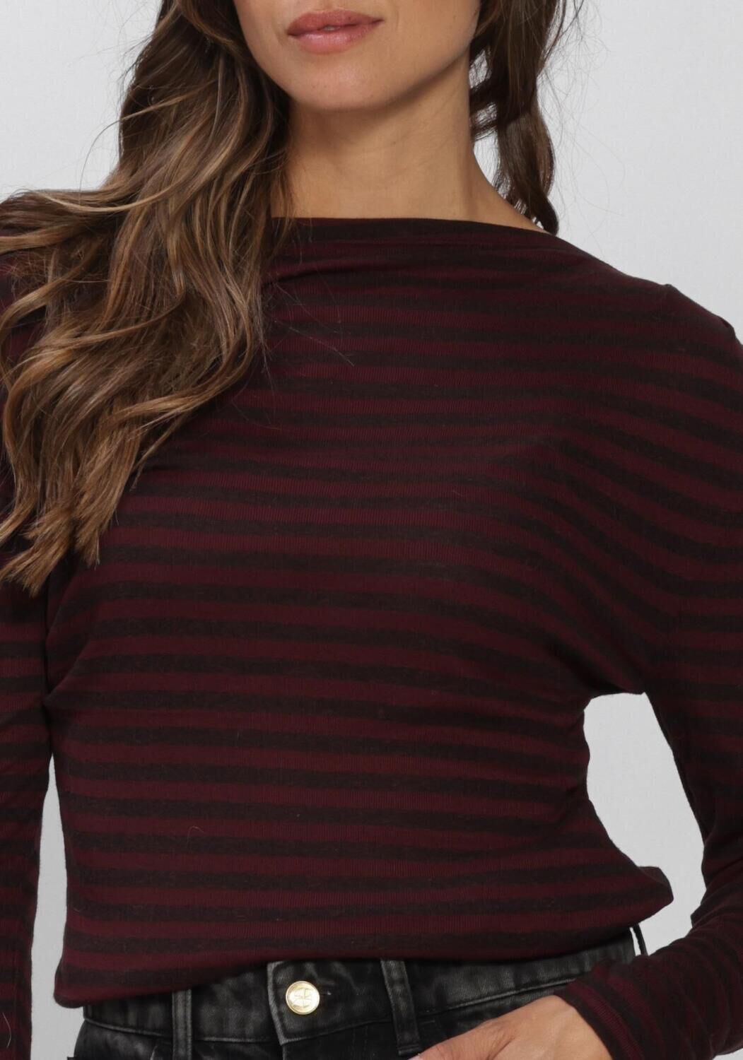 Bordeaux BY-BAR Top LEYA MELANGE STRIPE TOP - large