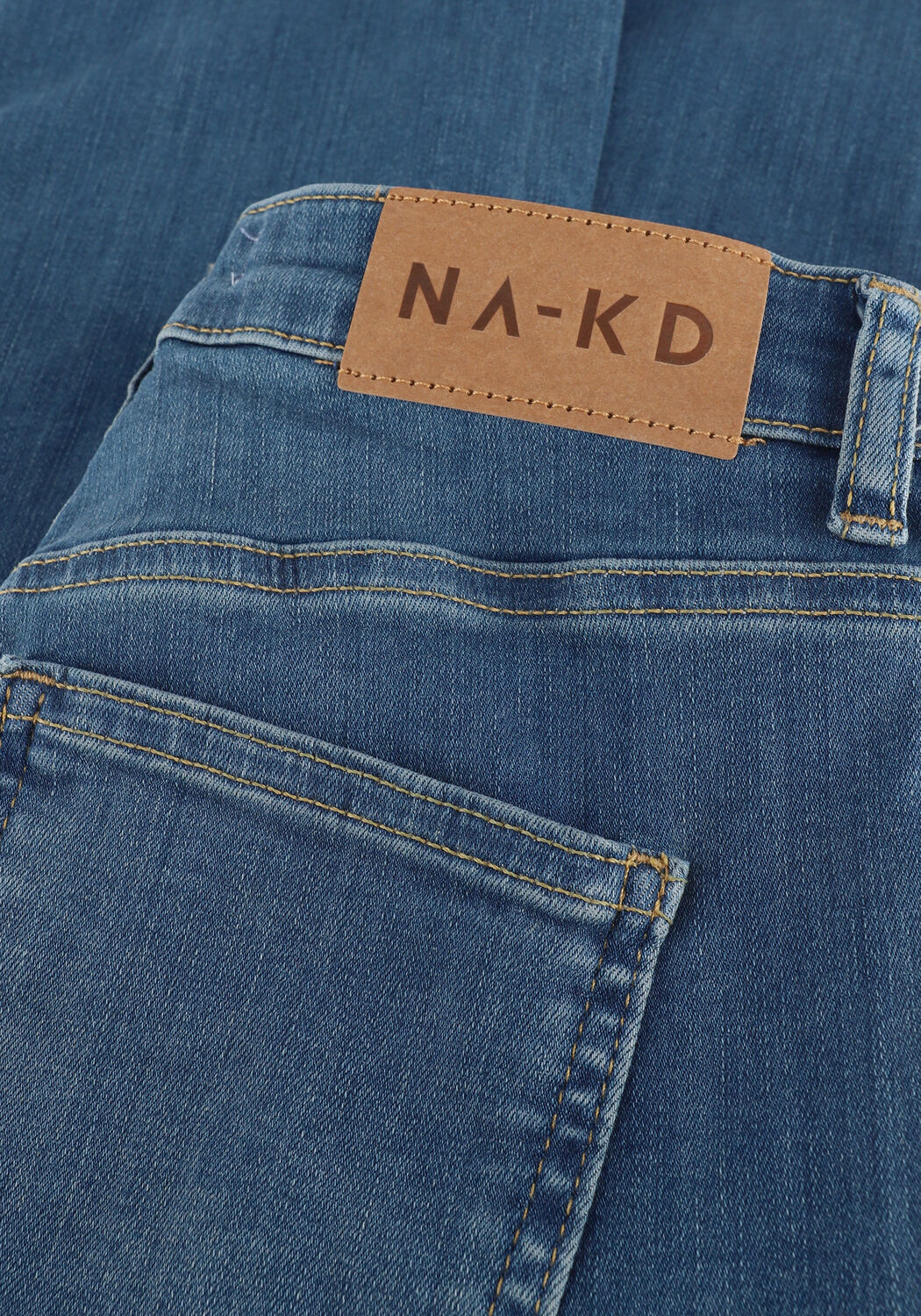 Blauwe NA-KD Skinny jeans SIDE SLIT SKINNY JEANS - large