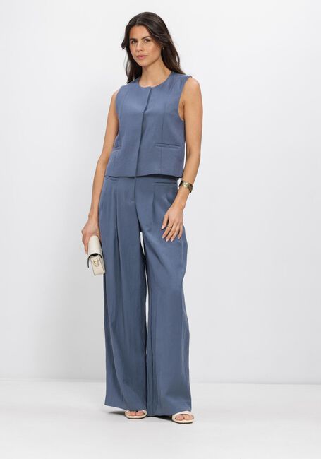 Blauwe MSCH COPENHAGEN Wijde broek MSCHFRODE HW PANTS - large