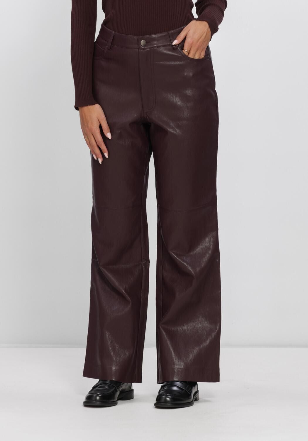 Bordeaux AAIKO Wijde broek RIANNE PU 689 - large