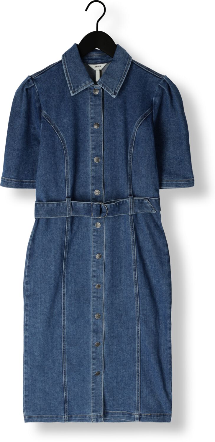 OBJECT Dames Jurken Objcarol Denim Dress Blauw