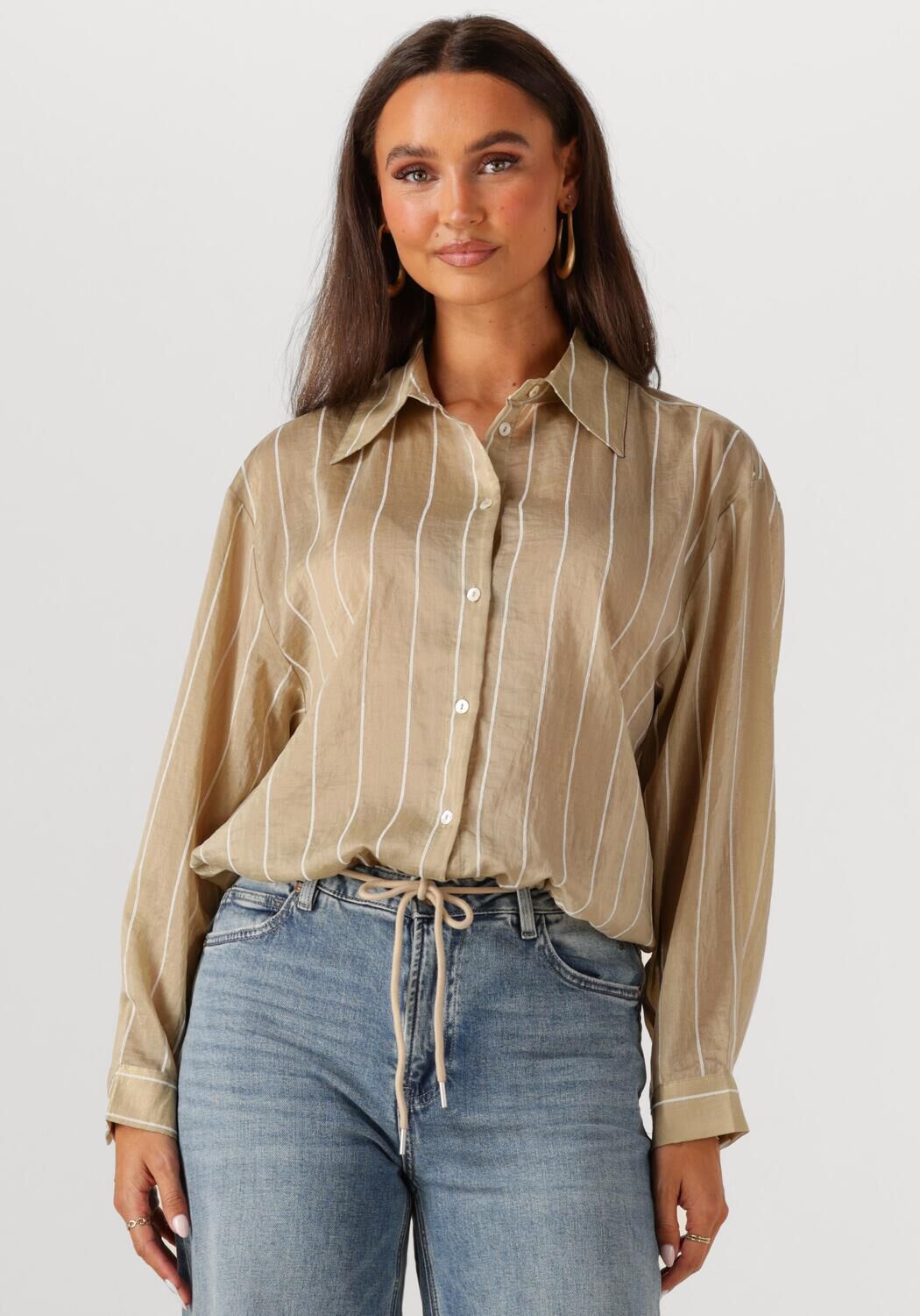 NUKUS Dames Blouses Iris Blouse Stripe Goud
