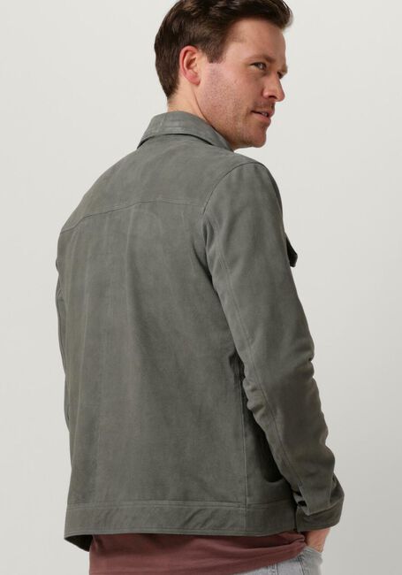 Grijze GOOSECRAFT Leren jas GC PORTER JACKET - large
