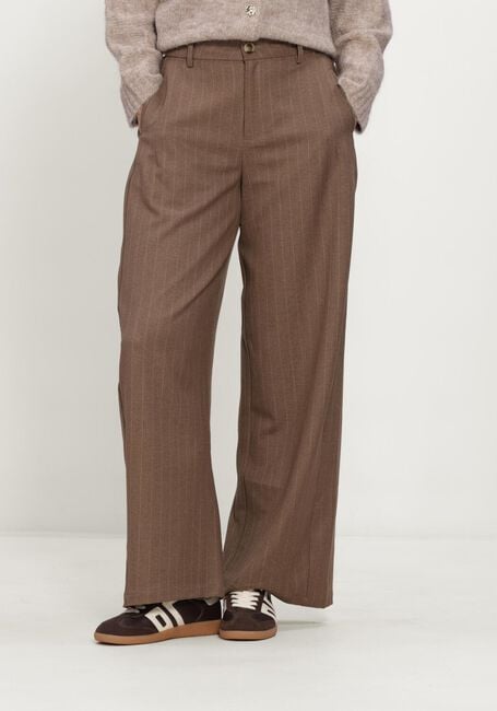 Bruine NEO NOIR Pantalon ESSIALL PINSTRIPE PANTS - large