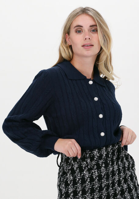 Donkerblauwe YDENCE Vest KNITTED TOP COLETTE - large