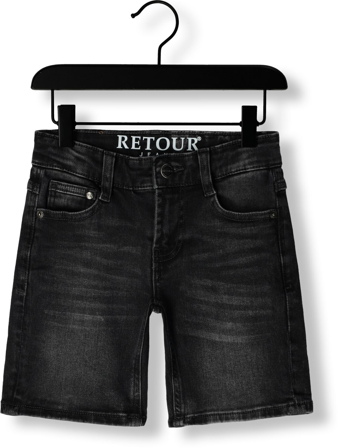Retour Jeans straight denim short grey denim
