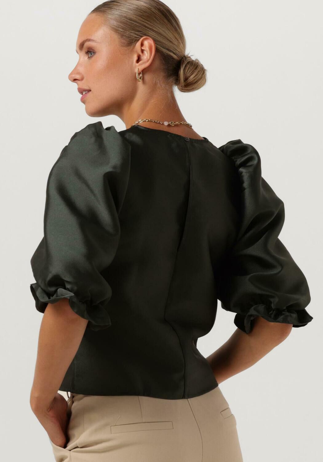 Donkergroene shop top dames